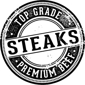 Premium Top Grade Steaks Stamp