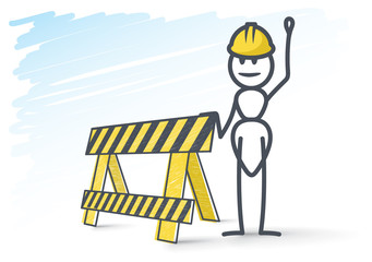 ant next to a construction sigh