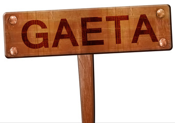Gaeta road sign, 3D rendering
