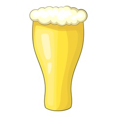 Glass of beer icon, cartoon style