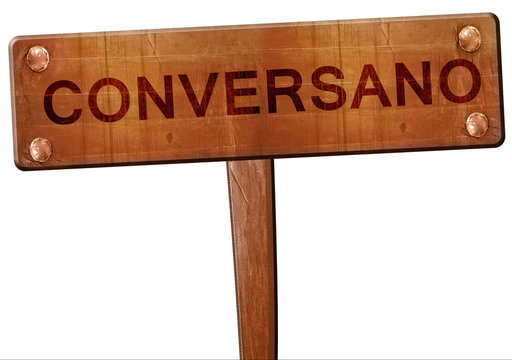 Conversano road sign, 3D rendering