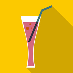 Cocktail icon, flat style