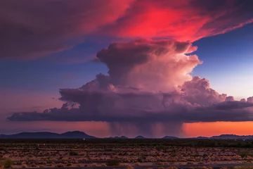 Acrylic prints Storm Sunset sky storm clouds