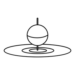 Small floating bobber icon, outline style