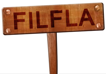 Filfla road sign, 3D rendering
