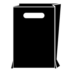Paper bag icon, simple style