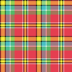 Summer colors check fabric texture seamless pattern