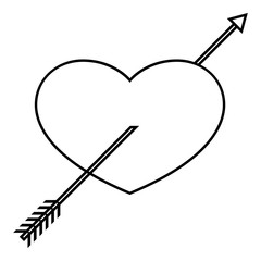 Heart icon, outline style