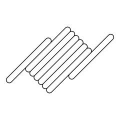 Barbed wire icon, outline style