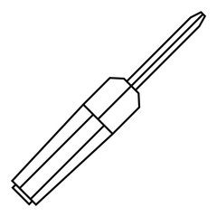 Screwdriver icon, outline style