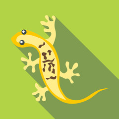Little lizard icon, flat style