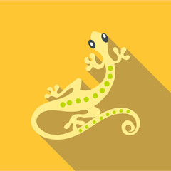 Small gecko icon, flat style