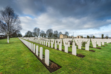 Fototapeta na wymiar British and Commonwealth War Cemetery in Bayeux,France