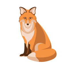 Fox vector illustration style Flat