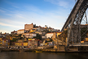 Obraz premium Ribeira and Douro river, Porto, Portugal.