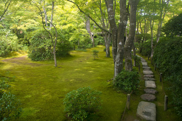 The garden of Okochi Santos in Arashiyama, Kyoto, Japan