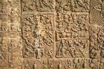Buddha sculpture image. Thai style stone carving