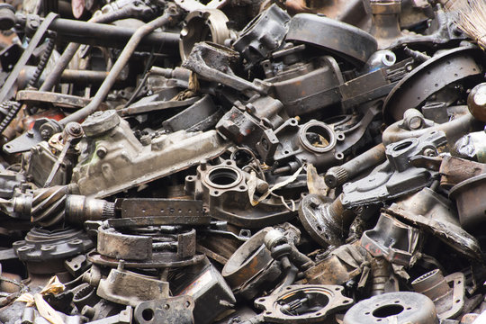 used spare parts background