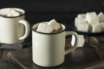 Warm Hot Chocolate with Square Marshmallows