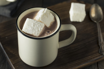 Warm Hot Chocolate with Square Marshmallows