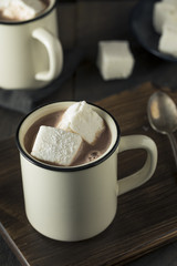 Warm Hot Chocolate with Square Marshmallows