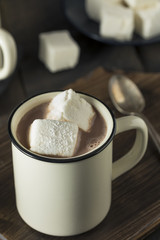 Warm Hot Chocolate with Square Marshmallows