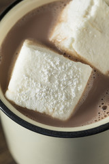 Warm Hot Chocolate with Square Marshmallows