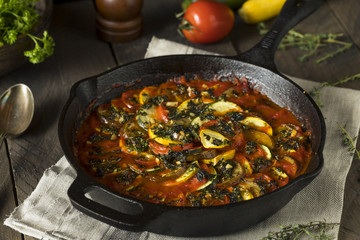 Homemade Ratatoulle with Eggplant and Tomato