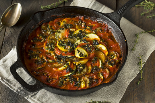 Homemade Ratatoulle with Eggplant and Tomato