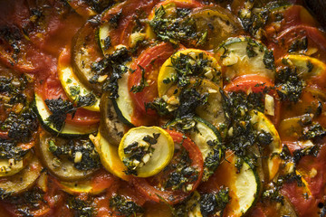 Homemade Ratatoulle with Eggplant and Tomato