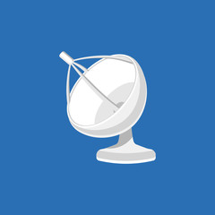 Satellite dish. Satellite GPS device Symbol. Antenna icon. Isolated vector illustration.