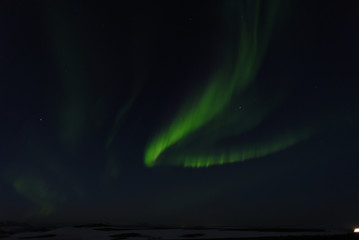 Iceland northern lights horseshoe shape