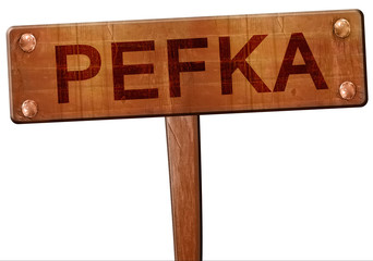 Pefka road sign, 3D rendering