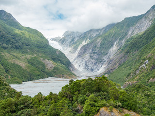 Fototapeta na wymiar Franz Josef Glacier (Franz-Josef Gletscher) Westland National Park New Zealand