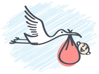stork brings baby