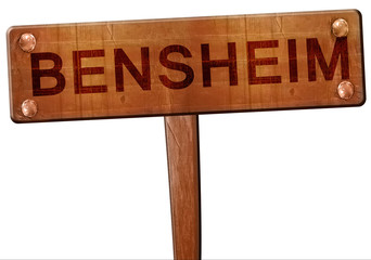 Bensheim road sign, 3D rendering