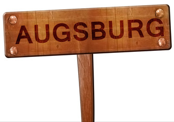 Augsburg road sign, 3D rendering