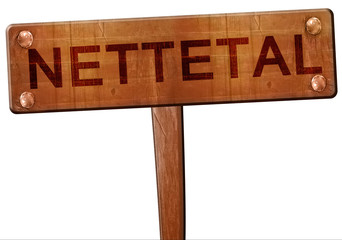 Nettetal road sign, 3D rendering