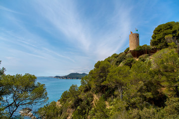 Fototapeta na wymiar Seaside landscape of Catalonia, vivid color view