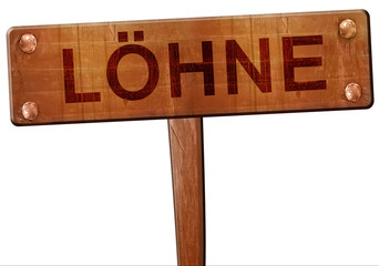 Lohne road sign, 3D rendering