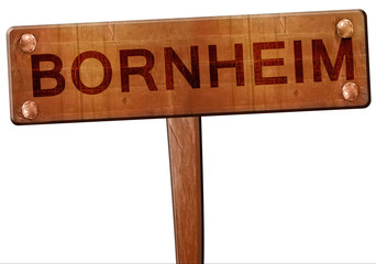 Bornheim road sign, 3D rendering