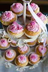 Rose cup cakes