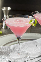 Homemade Pink Vodka Cosmopolitan Drink