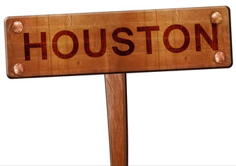 houston road sign, 3D rendering