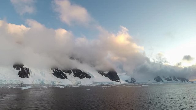 Antarctic Polar Mountain Clouds