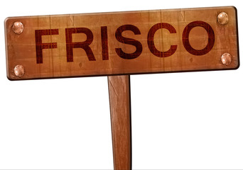 frisco road sign, 3D rendering