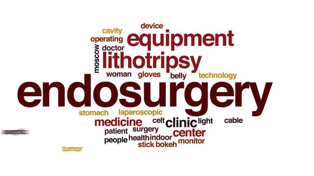 Endosurgery animated word cloud.