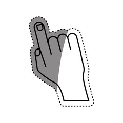 Human finger touching something icon vector illustration graphic design