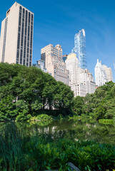 Fototapeta premium Manhattan towers emerging over Central Park