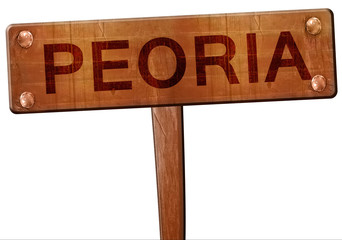 peoria road sign, 3D rendering